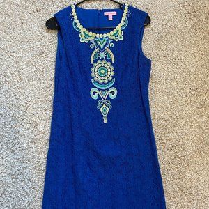 Royal Blue Lilly Pulitzer Shift Dress Size 4